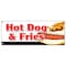 Signmission HOT DOG & FRIES COMBO BANNER SIGN all beef french franks meal deal B-Hot Dogs & Fries Combo - alternate 1